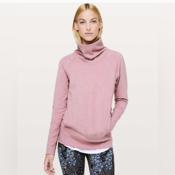 Lululemon High Lines Pullover Sweatshirt Heathered Vintage Mauve Size 6 - Picture 8 of 8